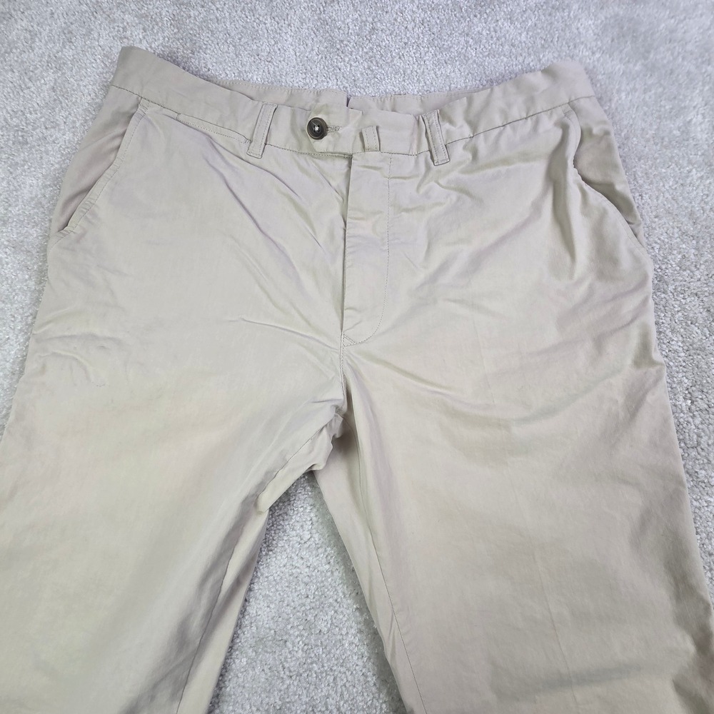 Zegna Sport Mens Khaki Tan Cotton Blend Straight Leg Chino Pants Size 36x31